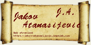 Jakov Atanasijević vizit kartica